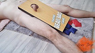 A not so classic bean bag game - Cock and Ball torture