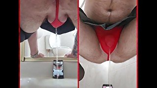 Pissing through a g-string dual view