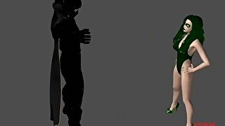 poison ivy mistress femdom mixed fight superhero 3d Part 1