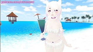 POV: You fuck me on our date at the public Beach [VRchat erp, 3D Hentai, Vtuber, ASMR]