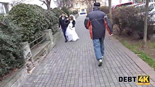 Desirable bride is talked into bonking before husband