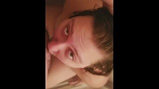 Roomate cums on my face in shwoer