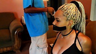 Ebony Gagged