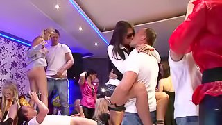 The Party Just Got Started and Already These Babes Are Sucking Cock