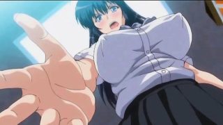 Pussy flashing hentai school girl banged upskirt