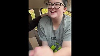 sucking my boyfriend off in the car