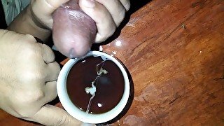 Pinay drink coffee with sperm