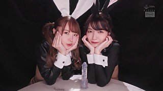 In the middle of two cute bunny girls, and they will make you cum after their serice. Part.3