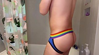 pissing in a jockstrap