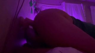 Slut teen fucks dildo wishes it was real 