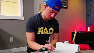 Giving a blowjob at the gloryhole and then doing more