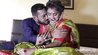 Newly Married Indian Girl Sudipa Hardcore Honeymoon First night sex and creampie