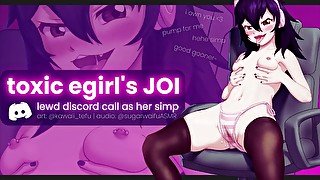 Toxic e-girl's jerkoff instructions