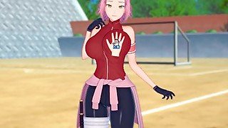 【エロゲーコイカツ！】Naruto(ナルト疾風伝) 春野サクラ3DCG巨乳アニメ動画[Hentai Game Koikatsu! Sakura Haruno(Anime 3DCG Video)]