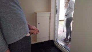 Public wank flash. Flashing cock to a neighbor who recorded me first but then jerk me off and suck.