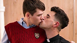 Altar Boy Dakota Lovell Gets Spanked And Drilled With Huge Dildo In The Bishop's Office - YesFather