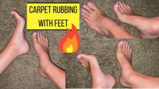 Barefeet Rubbing on Carpet Fetish