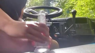 🔥Sexy Blonde Milf CAUGHT riding dildo while on Polaris Ranger UTV ride! 🔥🏕