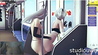 HS2 gameplay - 2B hardcore fucked by A2 nier automata hentai