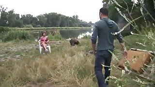 Outdoor Sex For Eurobrunette