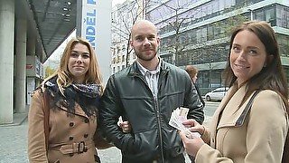 Amazing Busty Teen and Her BF Gets Money for Public SEX