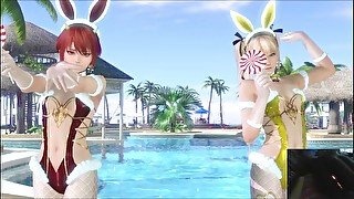 Dead or Alive Xtreme Venus Vacation Bunny Kanna & Bunny Marie Rose Outfit Mod Fanservice Appreciatio