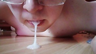 Boy eating his own cum Compilation