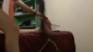 Mistress punishing slaves soles hard homemade bastinado