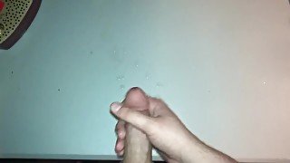 Massive cumshot after edging for 3 hours