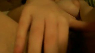 Close up homemade video with my spouse fingering her hairy twat