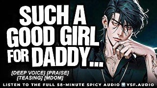 Daddy teaches you how to take every inch  YSF  Male Moaning  ASMR Roleplay  Audio Erotica