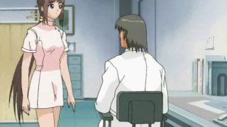 Sexy hentai nurse gets fucked by her doctor on his sex table