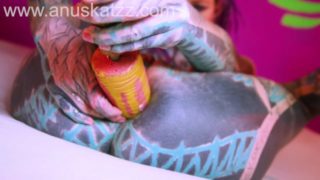 Heavily tattooed couple rough anal orgasm fuck sextape