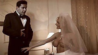 Lusty bride Antonia Deona feels amazing while sucking a schlong