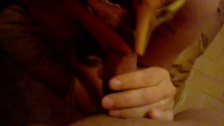 Kat is waking my cock in the morning with a hot BJ