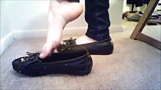 Black Moccasins Shoeplay Frieda Ann Foot Fetish