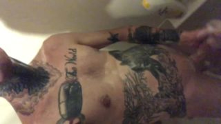 Masturbating in shower