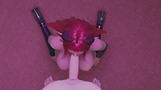 Busty Succubus Demon Slowly Sucks Big Cock POV