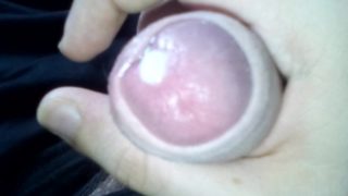 Slowly Masturbating Hairy Uncircumcised Cock Till It Cums