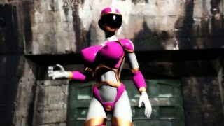 Big boobed anime hero super hot in tight costume