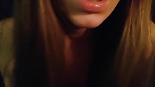 Sorry for being so messy, daddy! ASMR spit play