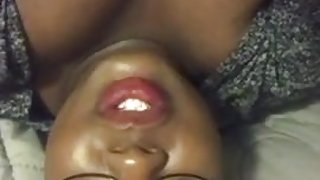 Black BBW Plays With Pussy