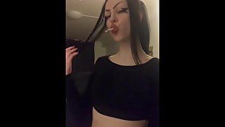 Goth Bitch Smoking Sexy