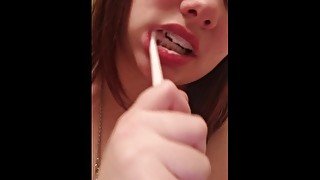 Teeth Brushing Up Close POV Mouth Fetish