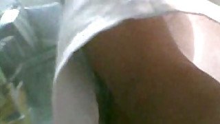 Upskirt view of one cute young nurse at the hospital