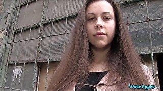 Amateur brunette Abril Alol takes a lot of money for her pussy