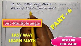 Sub Multiple Angles Class 11 math prove this math Slove By Bikash Educare Part 6