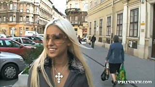 Boroka Balls masturbating her pussy  in public place