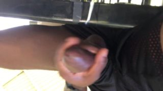 Big Black Dick Black Guy Public Park Stroke