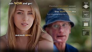 Sexy blonde teen satisfy her rich grandpa lover